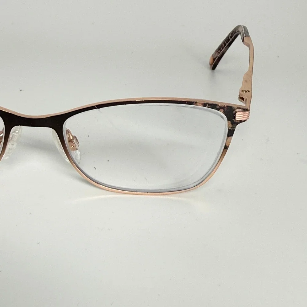 Ted Baker TKG001‎ BRN Eyeglasses Frame 48-16-125 Rose Gold Brown Floral 21968